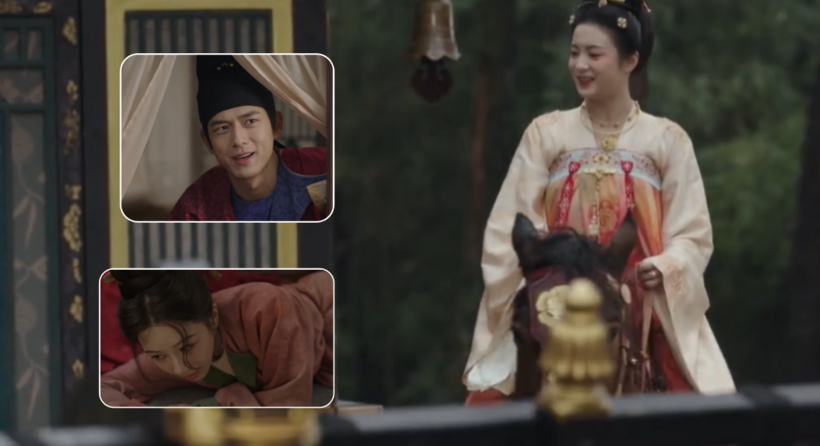 Hà Duy Phương trốn trong xe ngựa khi thấy Tế An huyện chủ, còn Tưởng Trường Dương che giấu giúp cô.