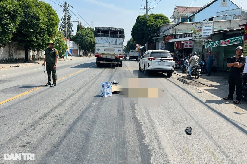 Hiện trường xảy ra vụ tai nạn. Ảnh: Báo Dân trí.