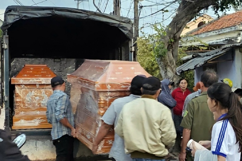 Gia đình tổ chức hậu sự cho nạn nhân. Ảnh: Dân Trí