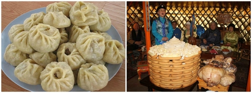 Vào dịp Tết Âm lịch (hay còn gọi là Tsagaan Sar), các gia đình Mông Cổ thường cùng người thân quây quần bên chiếc bàn gỗ phủ đầy thức ăn. Trong đó, 2 món chính bao gồm bánh kẹo và cừu luộc nguyên con béo ngậy sẽ được bày ra để tiếp đón những vị khách.