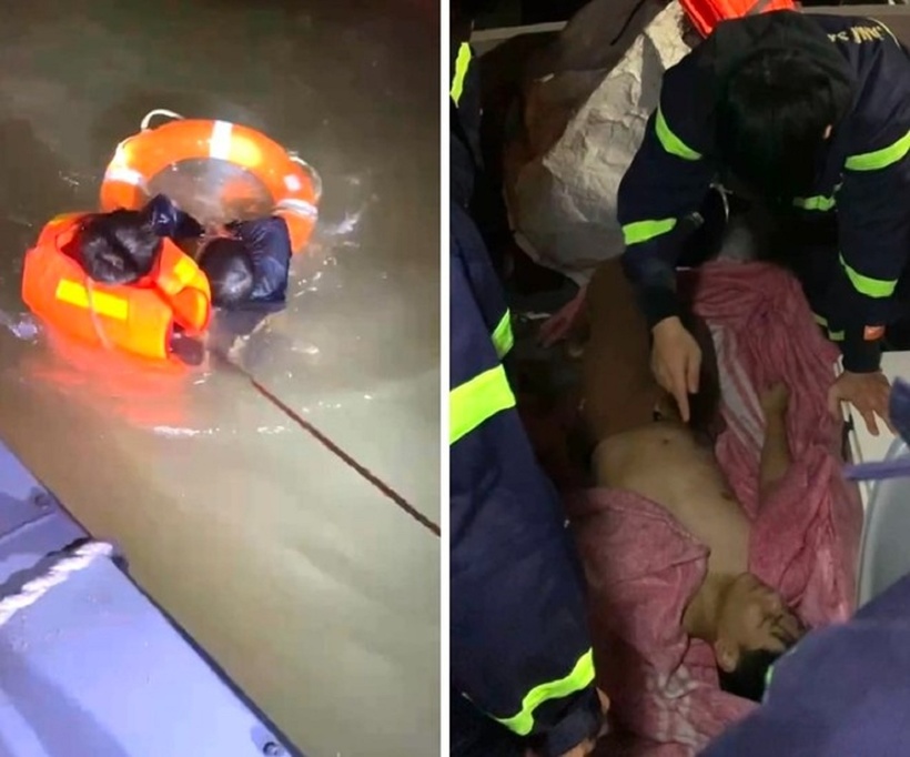 Lực lượng chức năng cứu nạn, cứu hộ nạn nhân. Ảnh: Công an TP.Hà Nội.