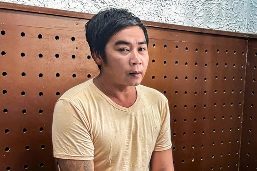 Phạm Minh Hiếu tại cơ quan công an. (Ảnh: Pháp luật TP.HCM)