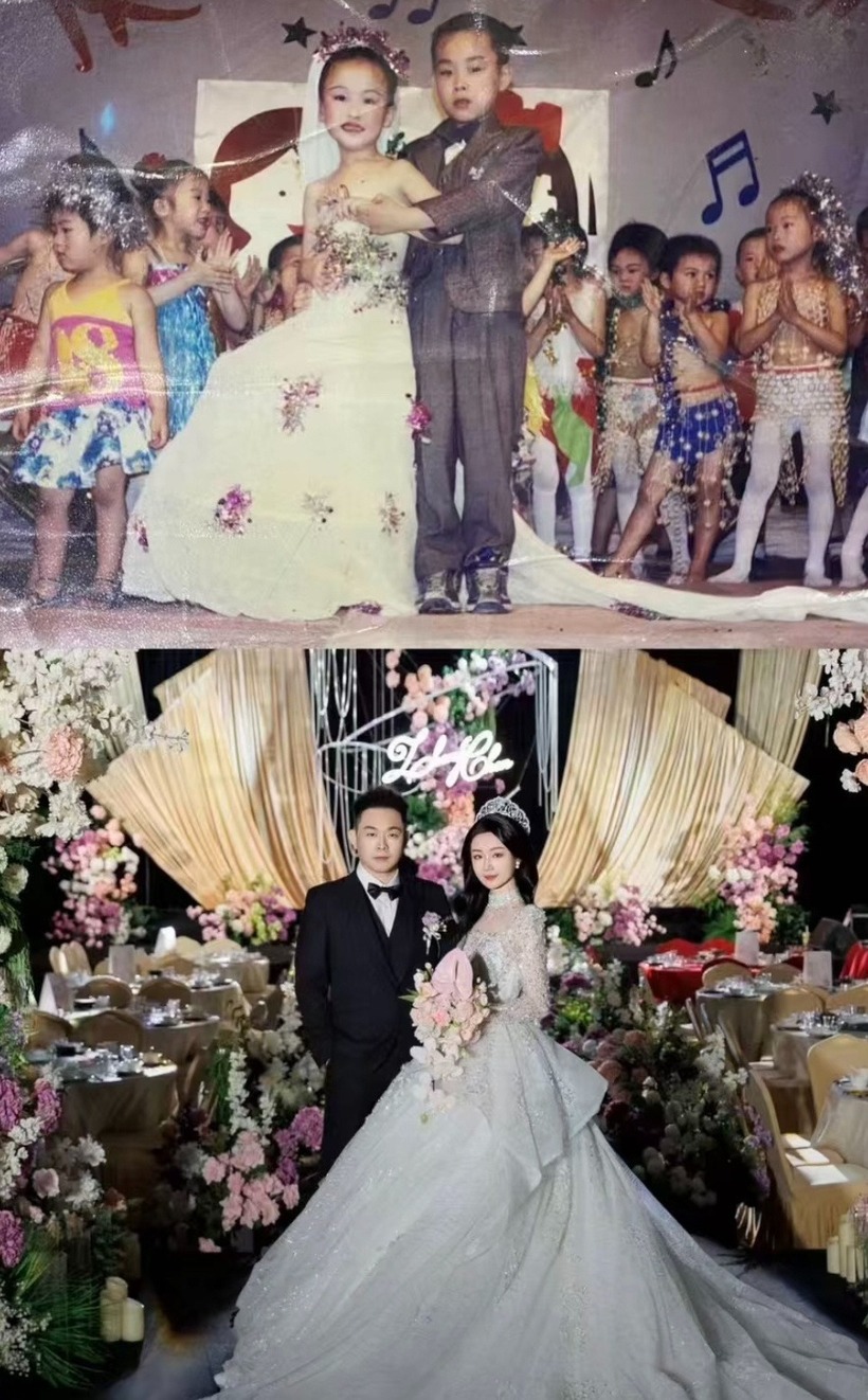 Cặp đôi "về chung một nhà" sau 20 năm "nên duyên" trên sân khấu. Ảnh: @Cc陳陳/Douyin.