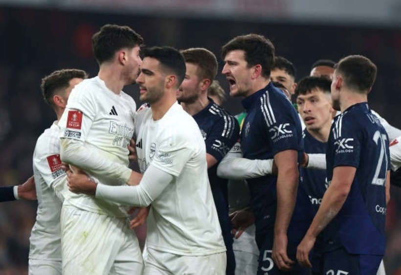 Harry Maguire đã có những lời lẽ nặng nề với Kai Havertz. Ảnh: GETTY