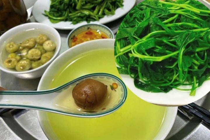 Sấu tăng cường tính mát của nước rau muống luộc