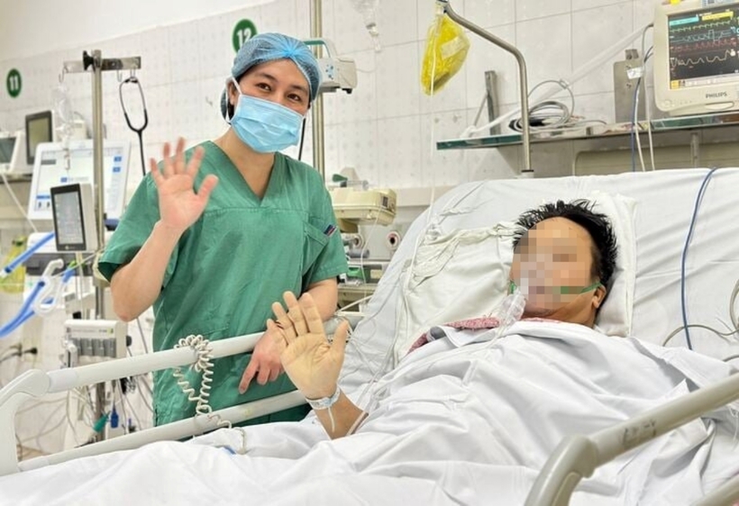 Một trong số những người bệnh được ghép tạng. Ảnh: VTC News