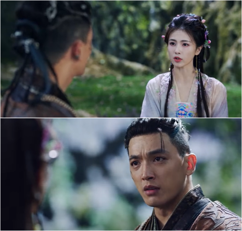 Bạch Thước dặn Tàng Sơn ở lại bảo vệ Thiên Mộc, lo Thường Mị có ý đồ xấu.