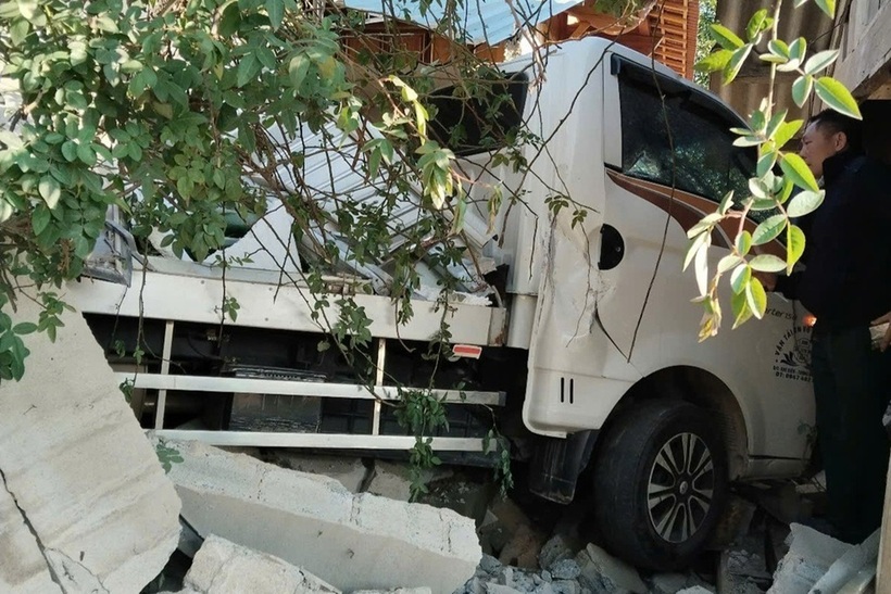 Hiện trường vụ tai nạn giao thông. Ảnh: Dân Trí