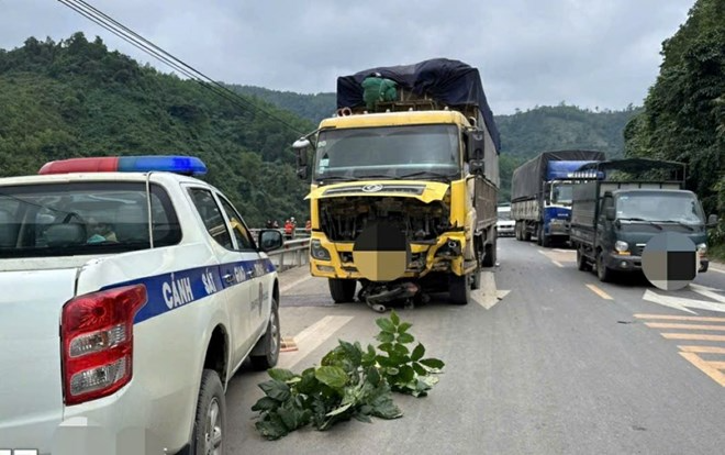 Hiện trường vụ tai nạn. Ảnh: Lao Động