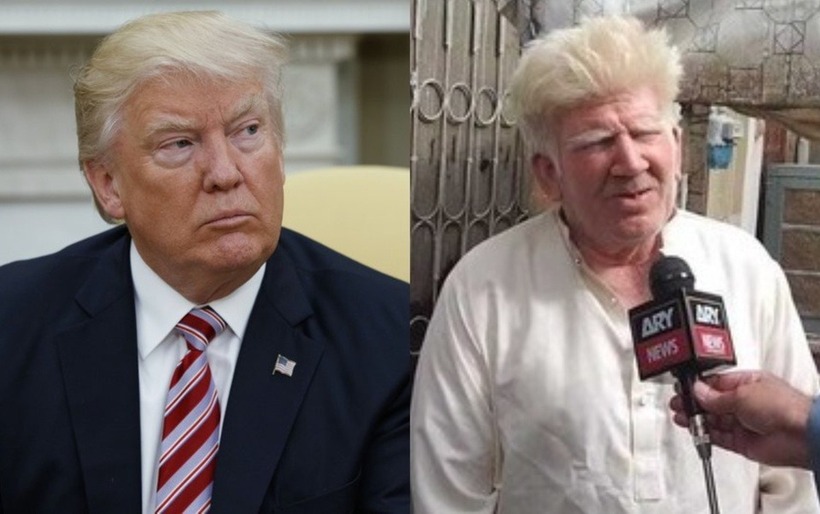 Saleem (phải) gây chú ý vì giống cựu Tổng thống Mỹ Donald Trump. (Ảnh: VICE)