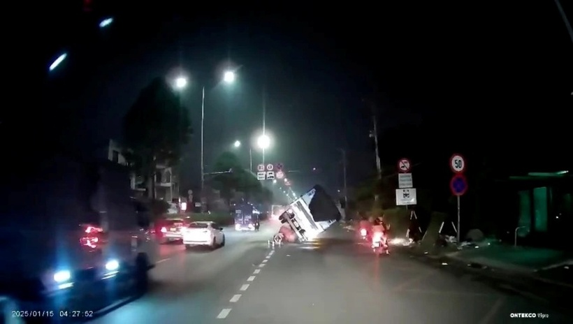 Hiện trường xảy ra vụ tai nạn. Ảnh: PLO.