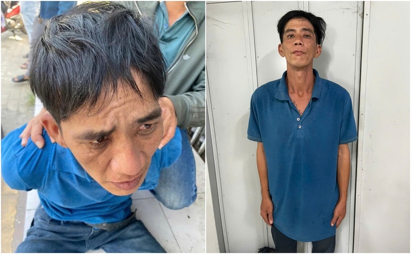 Cảnh sát bắt giữ Hiệp, người cướp xe máy của nam thanh niên ở huyện Bình Chánh. (Ảnh: Công an)