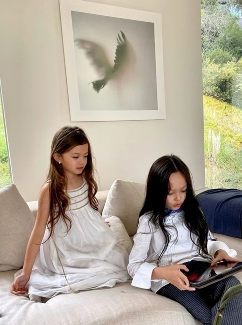 Hồng Nhung tô điểm không gian sống bằng những bức tranh ton sur ton với màu tường cùng bình hoa. Điều thú vị là mỗi góc trong căn biệt thự đều đón được ánh sáng tự nhiên.