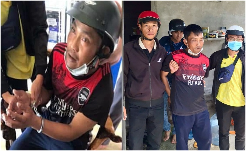 Đối tượng Đỗ Thanh Tâm bị khống chế. (Ảnh: PLO, Lao động)