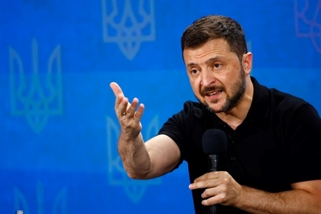 Tổng thống Volodymyr Zelensky tuyên bố Ukraine áp đảo Nga về quân số. Ảnh: Reuters