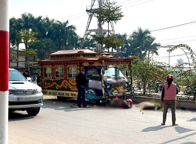 Hiện trường vụ tai nạn. Ảnh: Báo Nghệ An