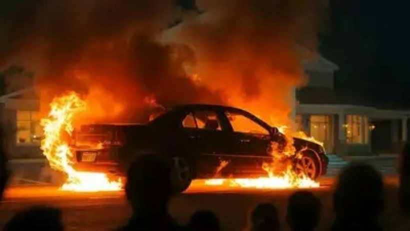 Người đàn ông 24 tuổi đã tự thiêu bên trong xe hơi của mình bên ngoài một phòng tiệc ở Đông Delhi, nơi người tình cũ của anh ta đang làm lễ cưới. Ảnh minh họa/ Times of India