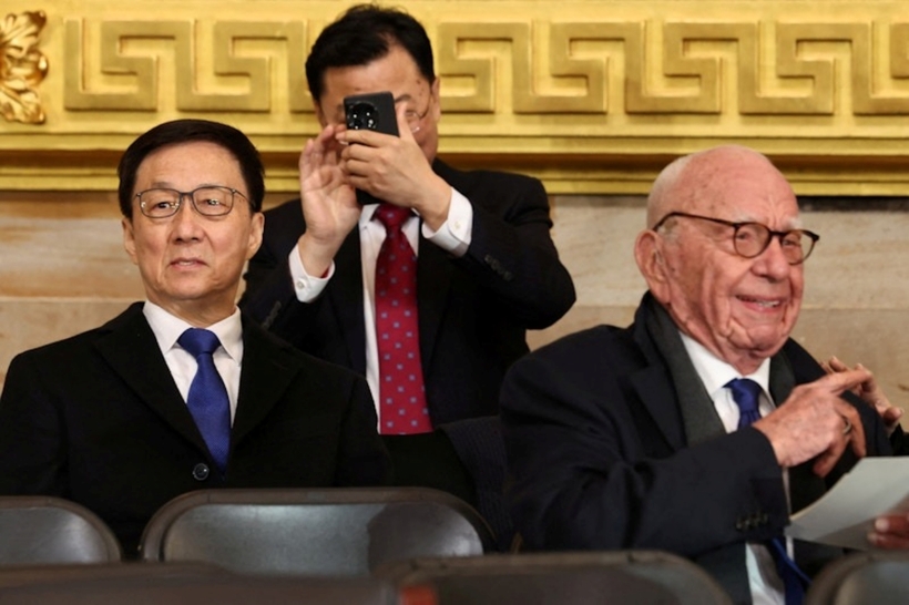 Thủ tướng Italia Giorgia Meloni, Tổng thống Argentina Javier Milei và Phó Chủ tịch Trung Quốc Hàn Chính có mặt tại lễ nhậm chức. Đây là lần đầu tiên một lãnh đạo cấp cao Trung Quốc dự lễ nhậm chức Tổng thống Mỹ. (Ảnh: Reuters)