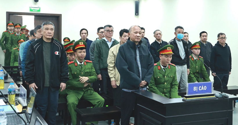 Các bị cáo tại tòa. (Ảnh: Đ.X)