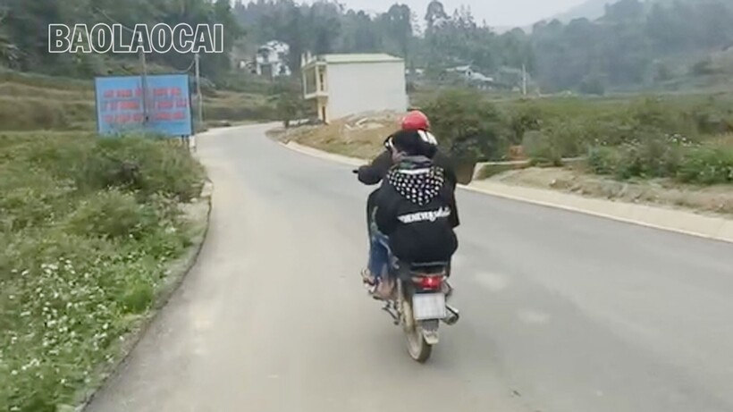 Hành vi vi phạm trật tự, an toàn giao thông của Cư Văn X. bị phạt 4,25 triệu đồng. Ảnh: Báo Lào Cai