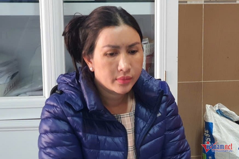 Nguyễn Thị Cẩm My tại cơ quan công an. Ảnh: VietNamNet