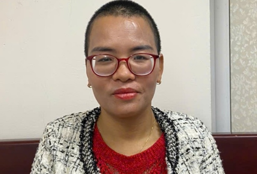 Đối tượng Đậu Thị Tâm tại cơ quan chức năng