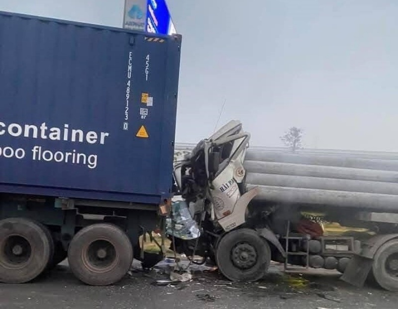 Hiện trường xảy ra vụ tai nạn. Ảnh: Báo Giao thông.
