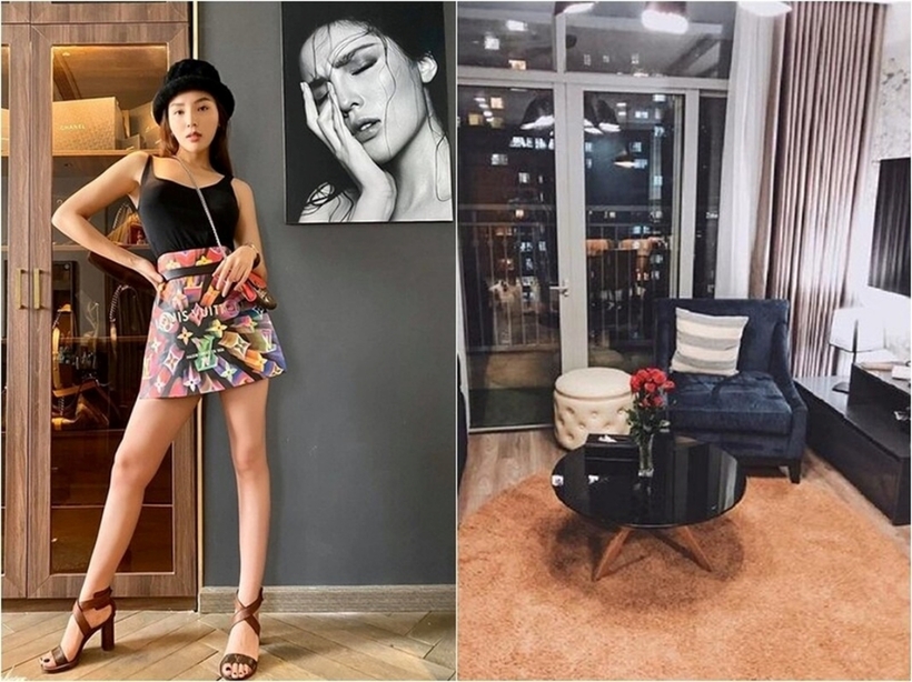 Căn hộ của cô được thiết kế tối giản với tông màu trầm và sàn gỗ. Mọi thứ trong nhà đều do cô tự tay bày trí, sắp xếp gọn gàng, ngăn nắp.