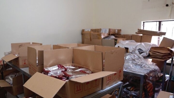 Số cà phê giả được thu giữ. Ảnh: VTC News