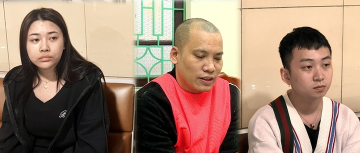 Từ trái qua phải: Phạm Thị Huyền Trang, Nguyễn Văn Mạnh, Đỗ Văn Nghĩa. (Ảnh: Công an tỉnh Bắc Ninh)