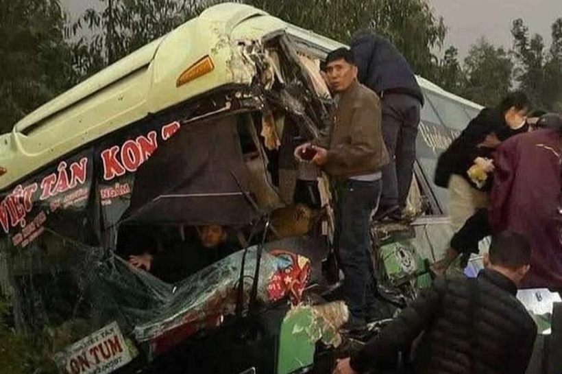 Hiện trường xảy ra vụ tai nạn. Ảnh: Báo Pháp luật Việt Nam.