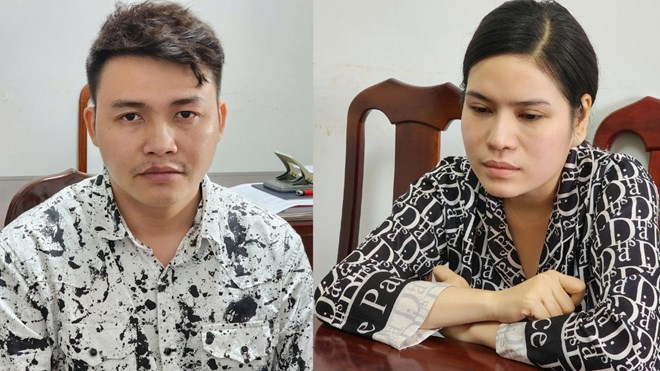 Hai đối tượng bị tạm giữ hình sự vì vi phạm pháp luật về ma túy. Ảnh: Lao Động