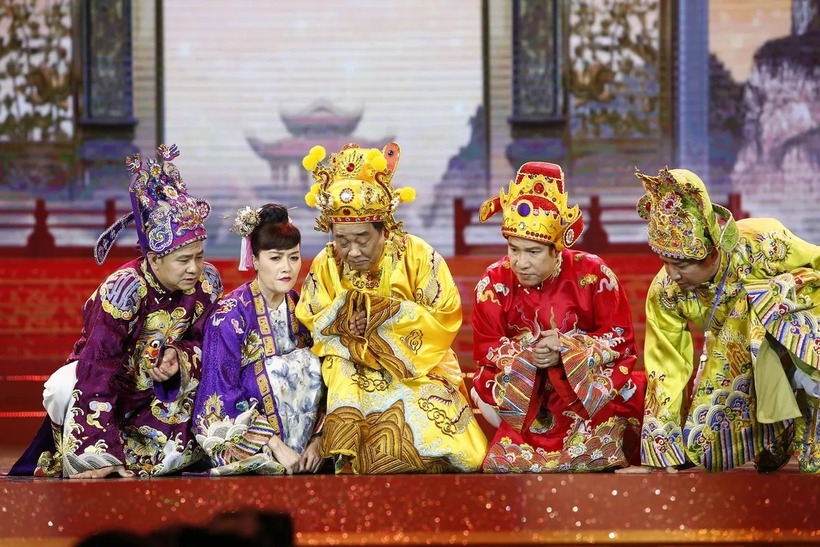 Gặp nhau cuối năm&nbsp;có sự trở lại của dàn nghệ sĩ quen. Ảnh: VTV