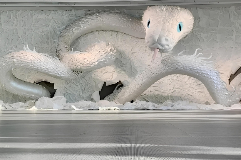 Triển lãm nghệ thuật giấy ở Hàng Châu (Trung Quốc) thu hút sự quan tâm với mô hình “Bạch Xà” hoành tráng và tinh xảo đến từng chi tiết nhỏ.