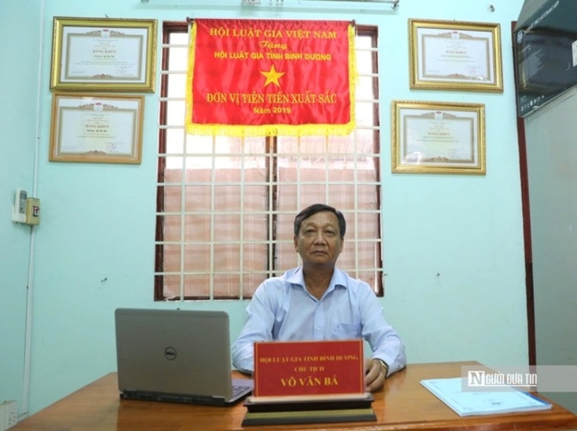 Ông Võ Văn Bá, Chủ tịch Hội Luật Gia Bình Dương.