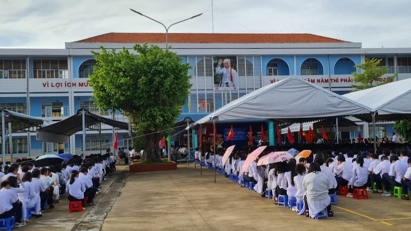 Học sinh Trường THPT Chuyên Bạc Liêu . Ảnh: Lao động