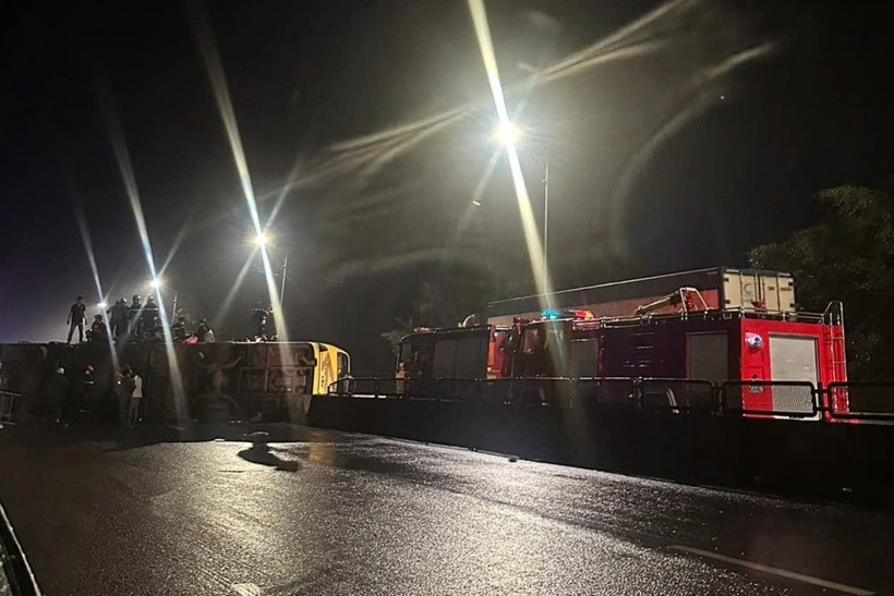 Hiện trường vụ tai nạn. Ảnh: VnExpress.