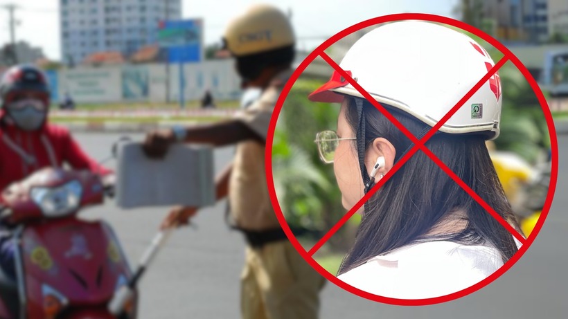 Việc đeo tai nghe khi đi xe máy bị pháp luật nghiêm cấm và có thể bị phạt từ 800.000 – 1.000.000 đồng