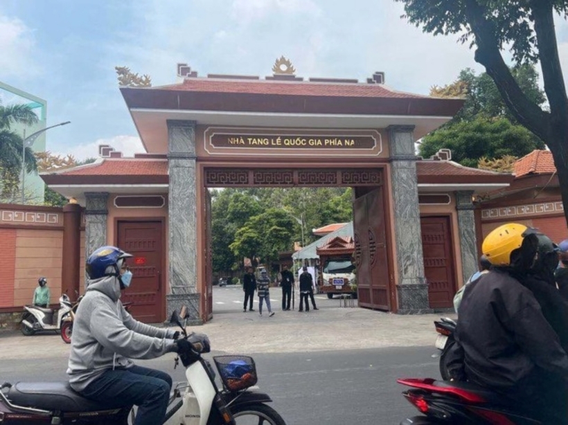 Lễ tang của diễn viên Quý Bình được tổ chức tại Nhà tang lễ Quốc gia phía Nam. Ảnh: Thanh Niên