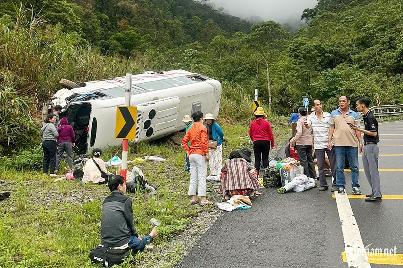 Hiện trường vụ tai nạn. Ảnh: Vietnamnet