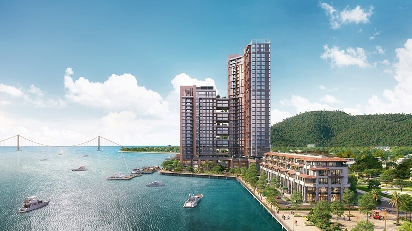Sun Symphony Residence sẽ là “biểu tượng” cho chất sống phồn hoa bên sông Hàn. Ảnh phối cảnh minh họa Sun Property