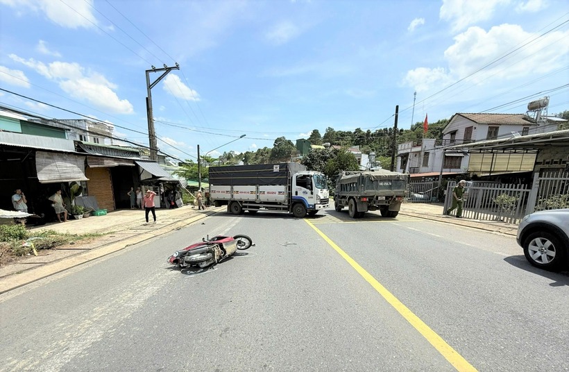 Hiện trường xảy ra vụ tai nạn. Ảnh: Báo Lâm Đồng.