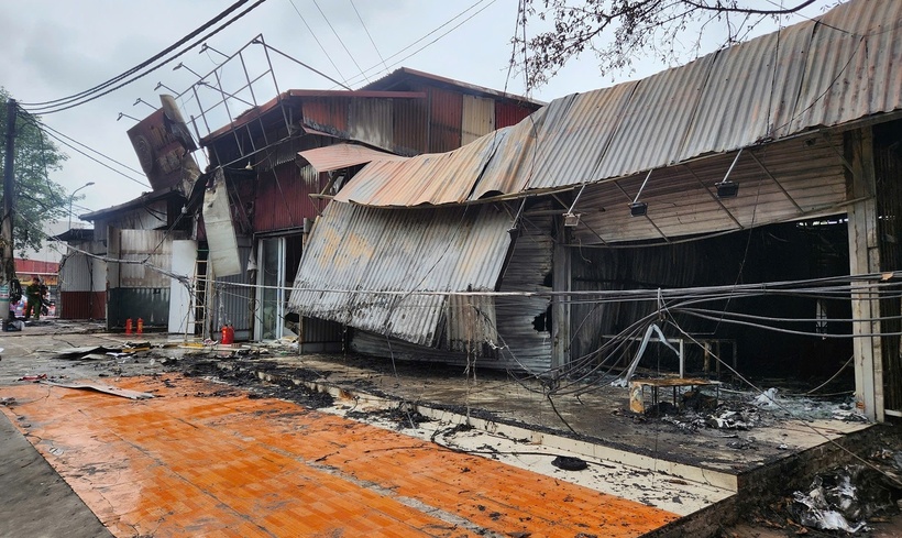 Hiện trường vụ cháy. (Ảnh: VietnamNet)