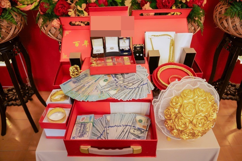 Của hồi môn của cặp đôi. Ảnh: Vietnamnet.