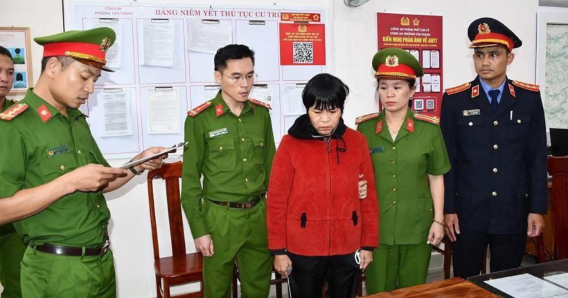 Công an khởi tố đối tượng Tô Thị Ty Na. (Ảnh: Công an tỉnh Quảng Nam)