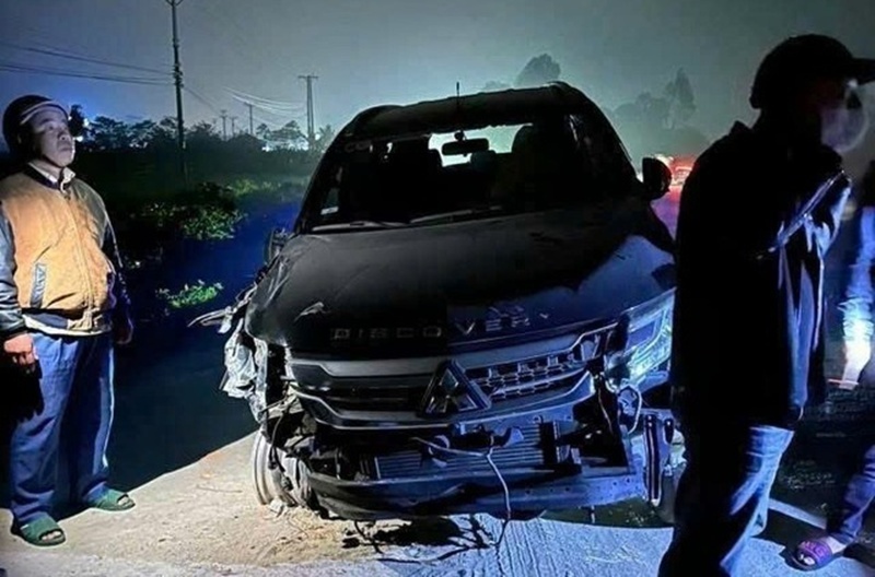 Hiện trường xảy ra vụ tai nạn. Ảnh: Báo Người lao động.