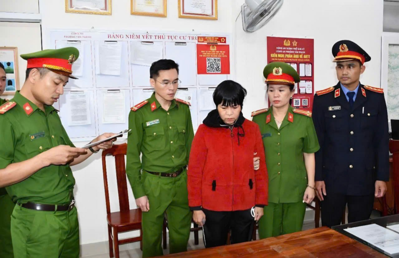 Bà Tô Thị Ty Na bị bắt. Ảnh: Công an Quảng Nam