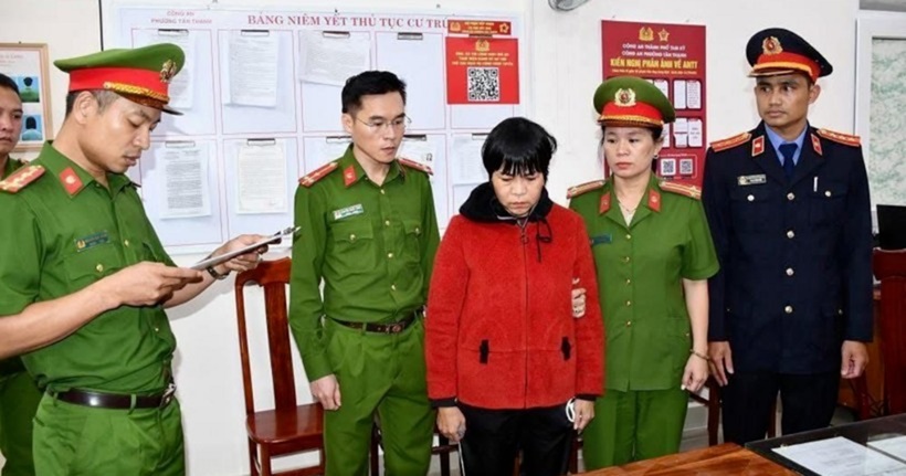Công an khởi tố đối tượng Tô Thị Ty Na. (Ảnh: Công an tỉnh Quảng Nam)