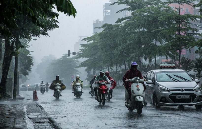 Miền Bắc tiếp tục mưa rào và giông. Ảnh minh hoạ.