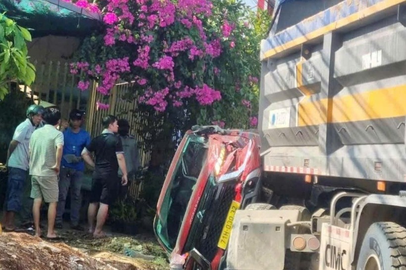 Hiện trường xảy ra vụ tai nạn. Ảnh: Báo Giao thông.